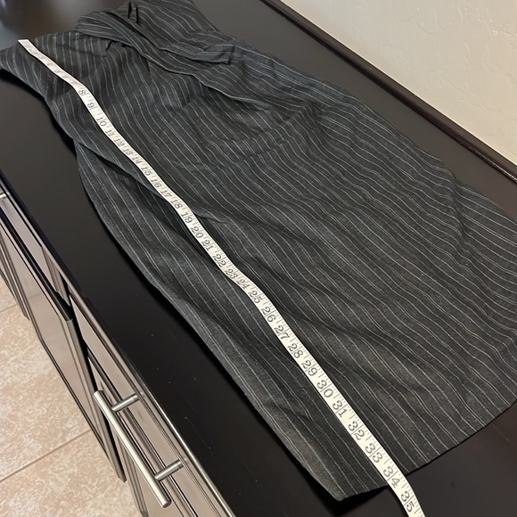 D&G Grey Pinstripe Gabardine Draped Detail Strapless Mini Dress size S-XS - Picture 11 of 16